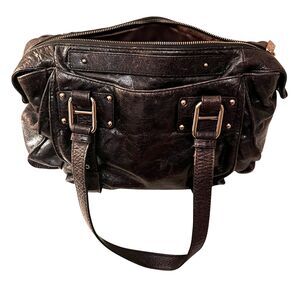 RARE Y2K Vintage KOOBA Black Leather "Leighton" Satchel Bag ($595)